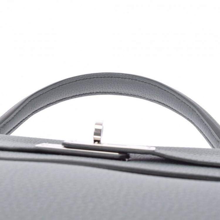 مملوكة مسبقًا Hermes Grey Togo Leather Palladium Hardware Kelly Retourne 32 Bag 