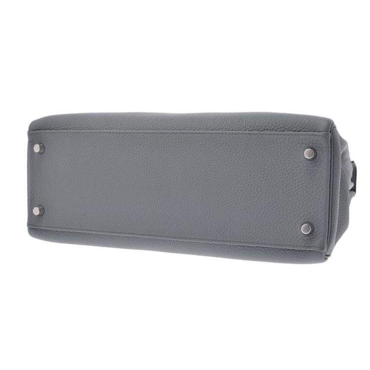 مملوكة مسبقًا Hermes Grey Togo Leather Palladium Hardware Kelly Retourne 32 Bag 