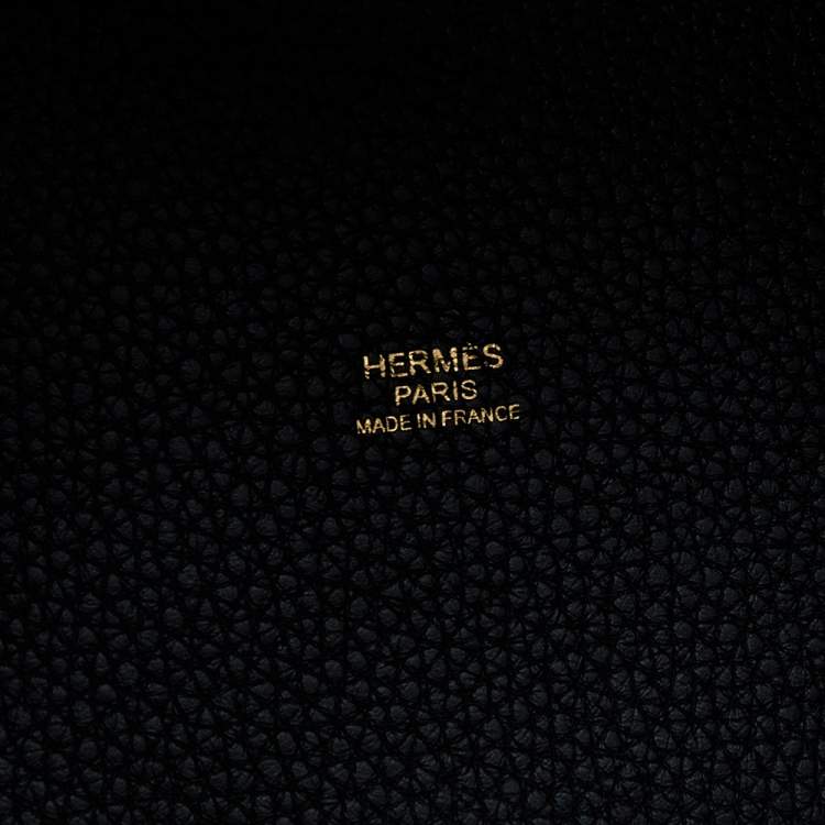 Pre Owned Hermes Vert Cypress/Blue Nuit/Noir Taurillon Clemence Leather Picotin Lock 18 Bag