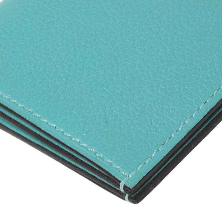 Pre Owned Hermes Bleu Atoll Evercolor Provence Card Holder 