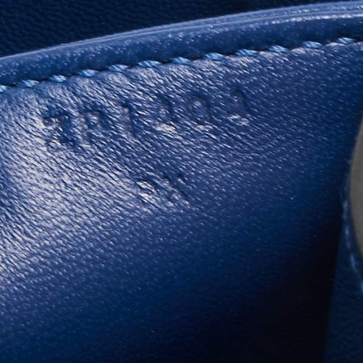 Pre Owned Hermes Bleu Saphir Lizard Niloticus Constance 18 Bag