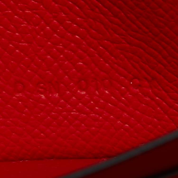 Pre Owned Hermès Bleu Du Nord Rouge de Coeur Epsom Leather Kelly Classic Wallet