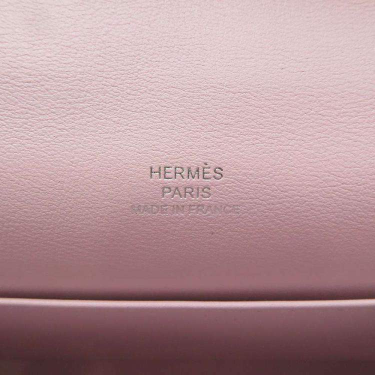 Pre Owned Hermes Pink Swift Leather Palladium Hardware Kelly Pochette Top Handle Bag 