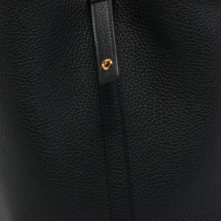 Pre Owned Hermès Noir Togo Leather Picotin Lock 22 Bag