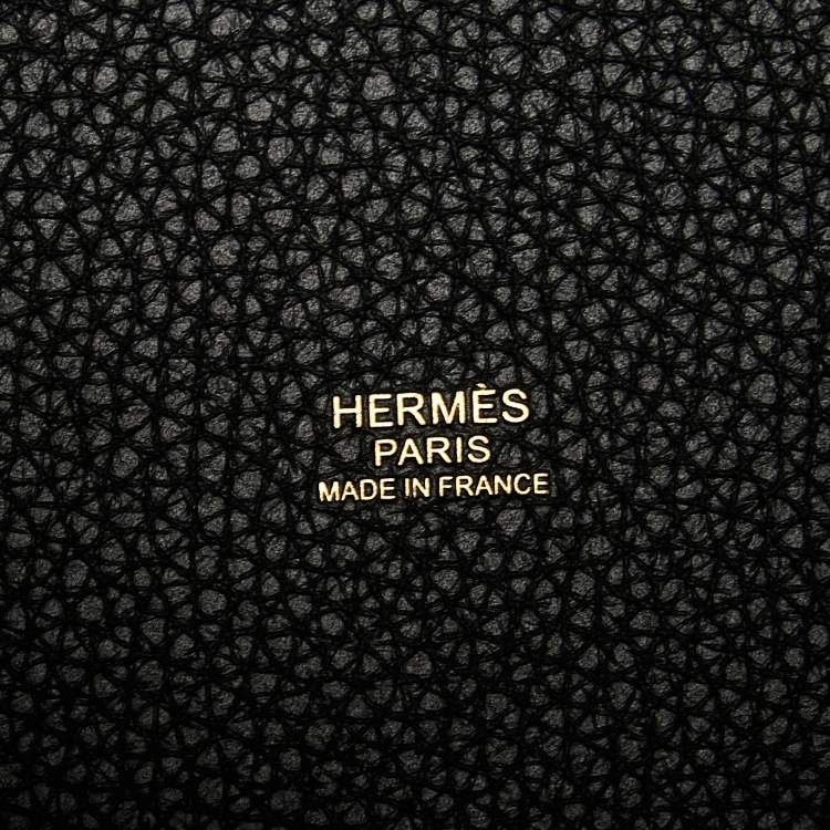 Pre Owned Hermès Noir Togo Leather Picotin Lock 22 Bag