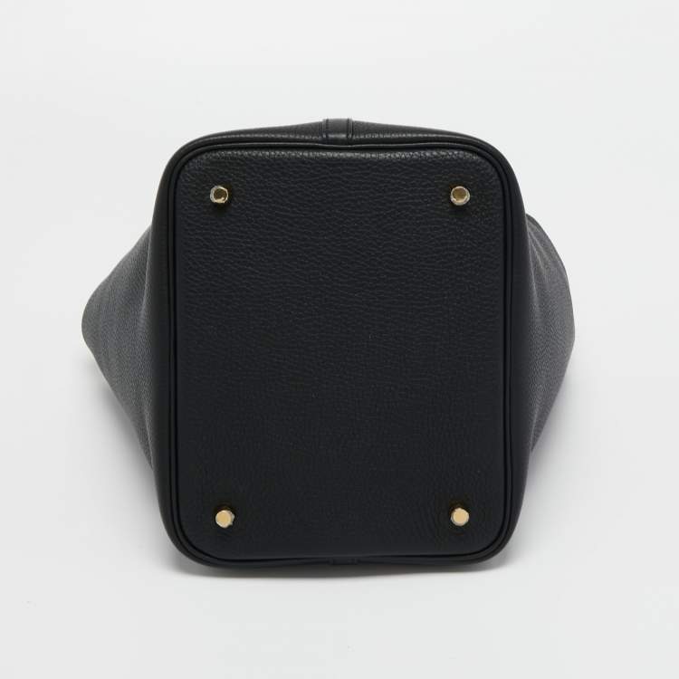 Pre Owned Hermès Noir Togo Leather Picotin Lock 22 Bag