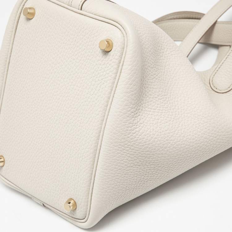 Pre Owned Hermès Beton Taurillon Clemence Leather Picotin Lock 18 Bag