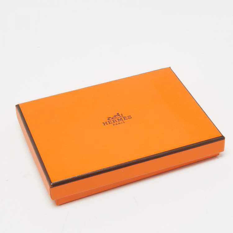 Pre Owned Hermès Jaune De Naples/Mauve Sylvestre/Gold/Blue Du Nurd Epsom Leather Les Petits Chevaux Card Holder