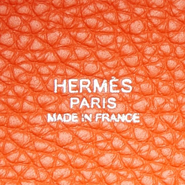 Pre Owned Hermes Feu Clemence Leather Picotin Lock 18 Bag