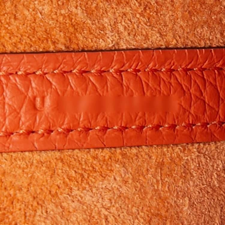 Pre Owned Hermes Feu Clemence Leather Picotin Lock 18 Bag