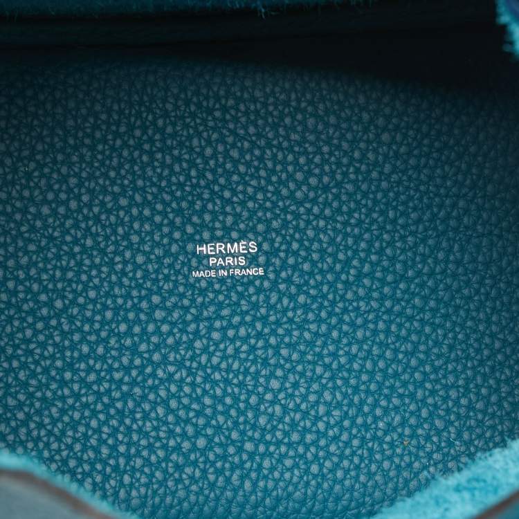 Pre Owned Hermes Vert Bosphore/Deep Blue Clemence Leather Picotin Lock 18 Bag