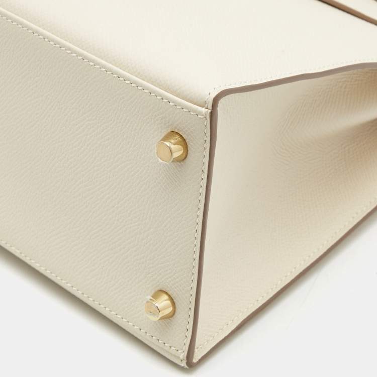 Pre Owned Hermes Nata Epsom Leather Gold Finish Kelly Sellier 28 Bag