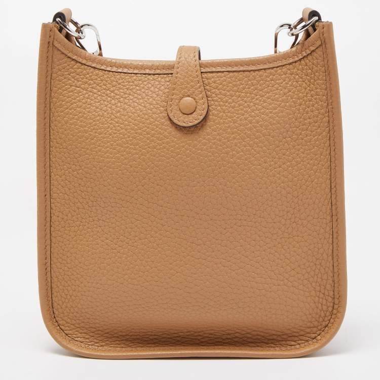 Pre Owned Hermes Chai Clemence Leather Evelyne TPM Bag