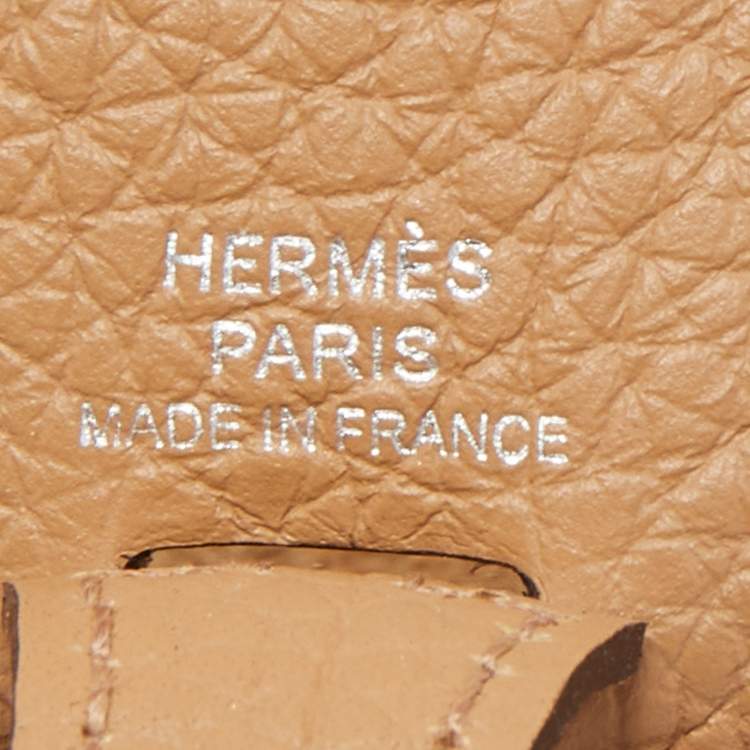 Pre Owned Hermes Chai Clemence Leather Evelyne TPM Bag
