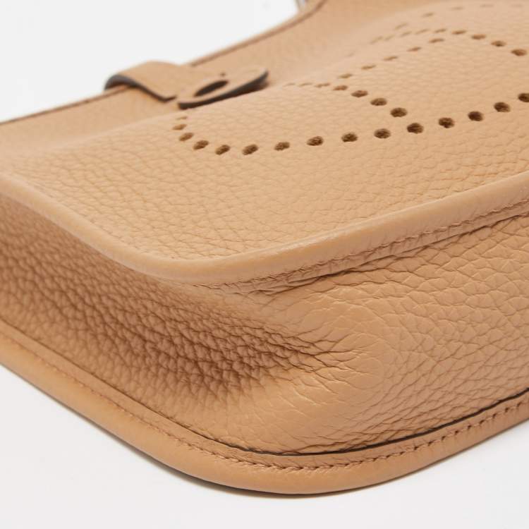 Pre Owned Hermes Chai Clemence Leather Evelyne TPM Bag