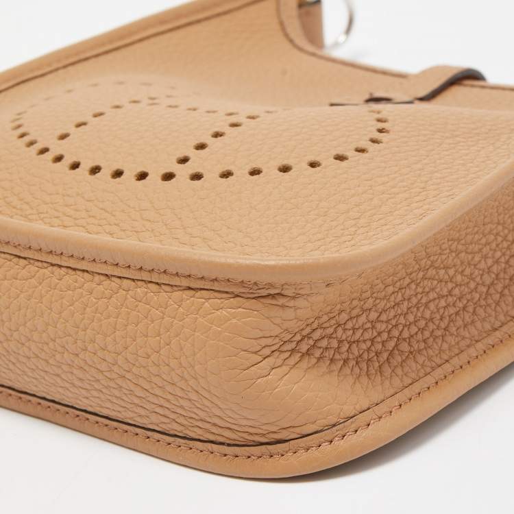 Pre Owned Hermes Chai Clemence Leather Evelyne TPM Bag