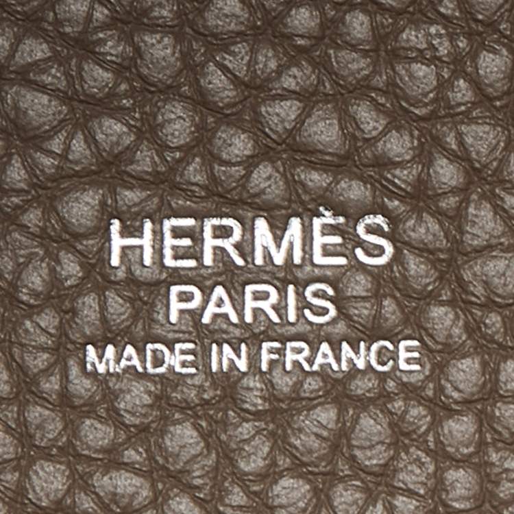 Pre Owned Hermes Etoupe Taurillon Clemence Leather Picotin Lock 22 Bag