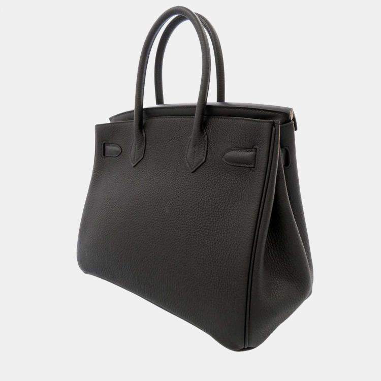 Hermes Black Togo Swift Toile Leather Gold Handware 3 n 1 Birkin 30 Bag  Hermes