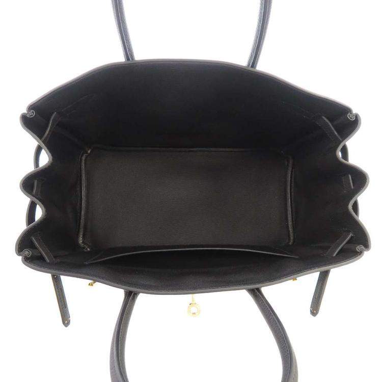 مملوكة مسبقًا Hermes Black Togo Swift Toile Leather Gold Handware 3 n 1 Birkin 30 Bag 