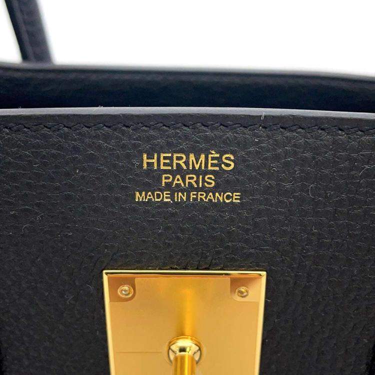 مملوكة مسبقًا Hermes Black Togo Swift Toile Leather Gold Handware 3 n 1 Birkin 30 Bag 