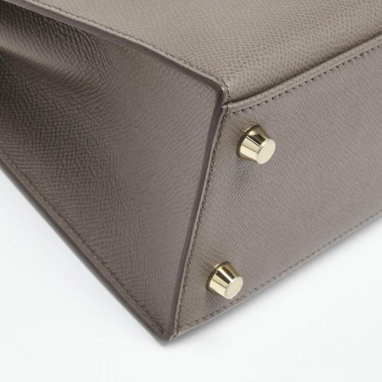 Pre Owned Hermes Etain Epsom Leather Gold Finish Kelly Sellier 25 Bag