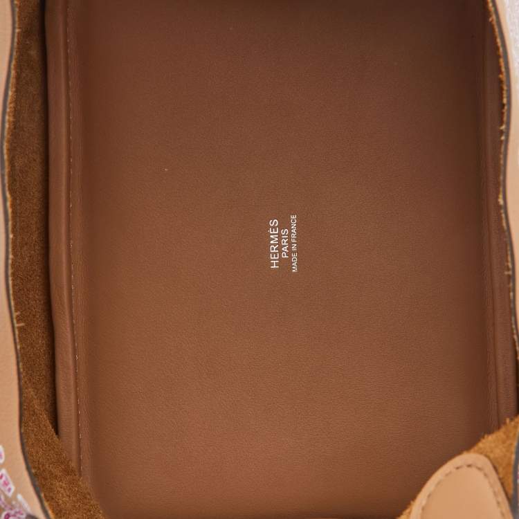 Pre Owned Hermes Chai/Rose Swift Leather Picotin Luck Daisy Bag