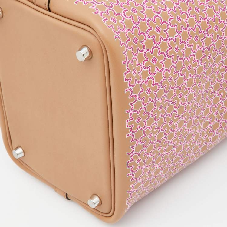 Pre Owned Hermes Chai/Rose Swift Leather Picotin Luck Daisy Bag