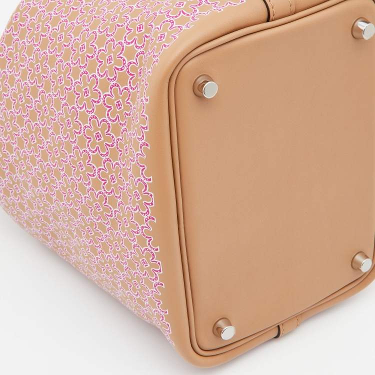 Pre Owned Hermes Chai/Rose Swift Leather Picotin Luck Daisy Bag