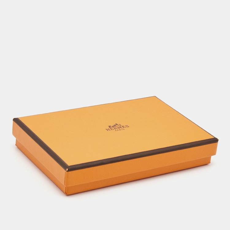 مملوكة مسبقًا Hermes Blue Hydra Epsom Leather Calvi Duo Compact Card Holder