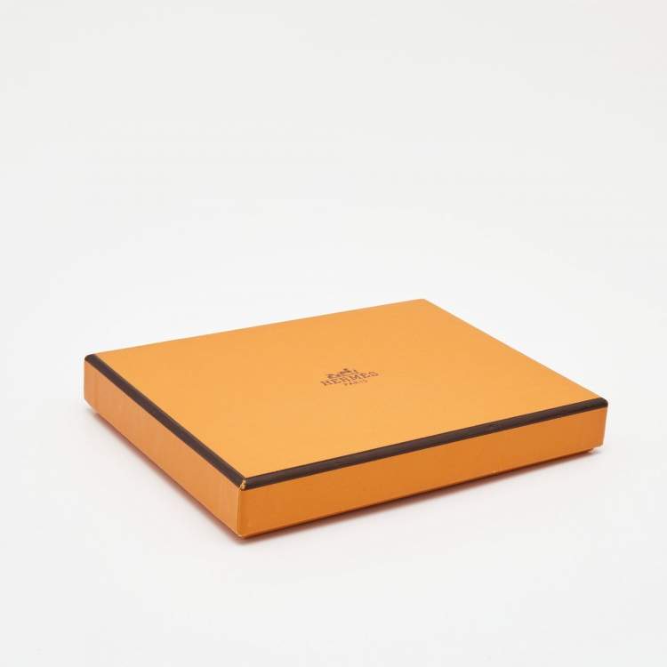 Pre Owned Hermes Gold Togo Leather Mises Et Relances Playing Cards Holder