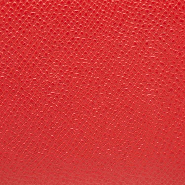 مملوكة مسبقًا Hermes Rouge Casaque Epsom Leather Calvi Card Holder