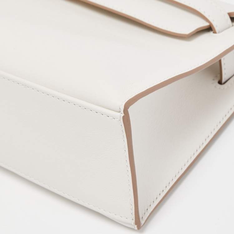 Pre Owned Hermès Gris Pale Swift Leather Gold Finish Kelly Pochette