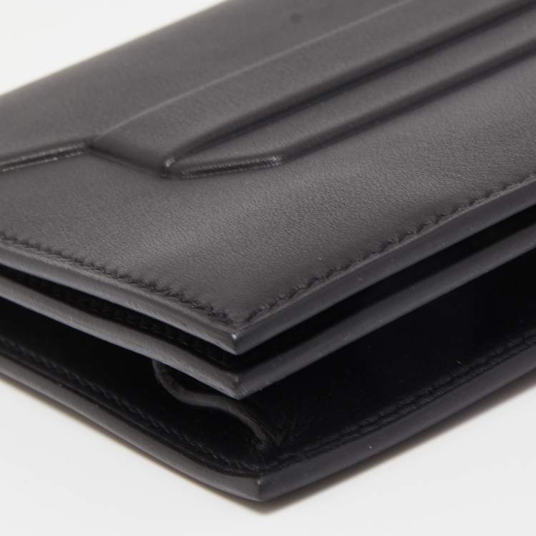 Pre Owned Hermes Noir Swift Leather Birkin Shadow Clutch