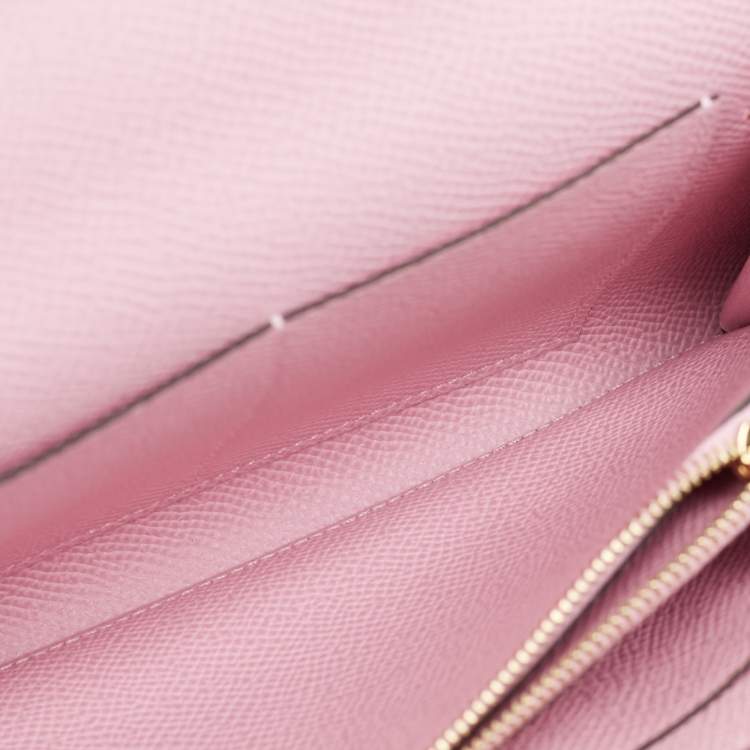 Pre Owned Hermès Chai/Mauve Sylvestre Epsom Leather Kelly To Go Wallet