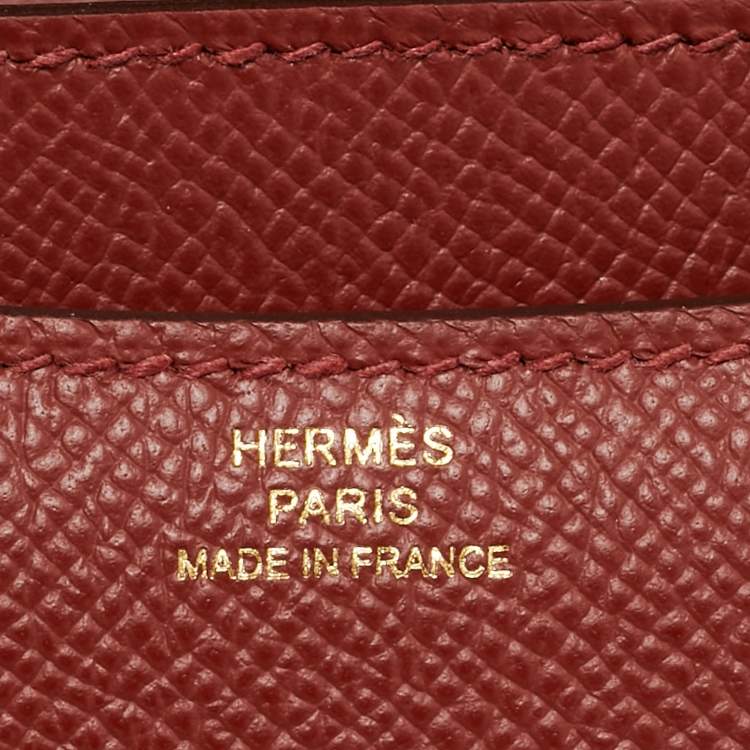 Pre Owned Hermès Cuivre Epsom Leather Gold Finish Constance III Mini Bag