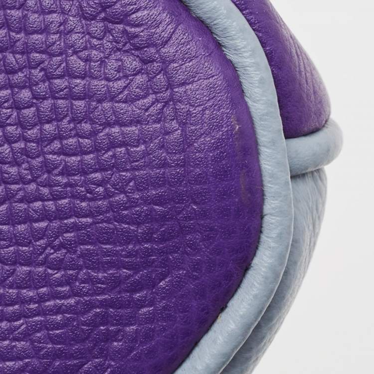 Pre Owned Hermes Crocus/Bleu Lin Epsom Leather Gold Finish Birkin 35 Bag