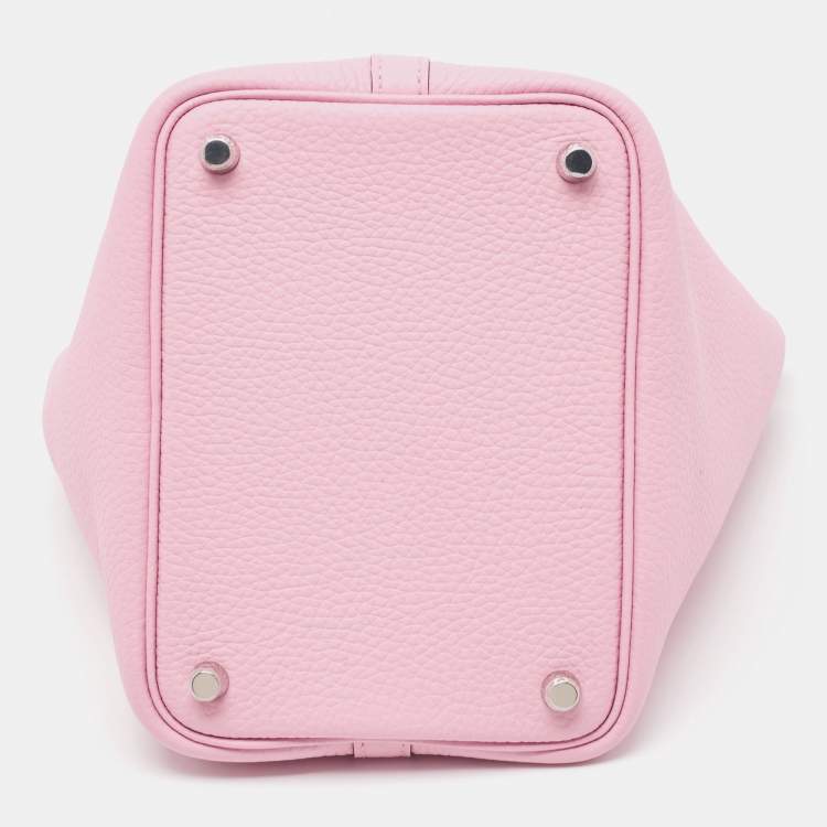 Pre Owned Hermes Mauve Sylvestre Taurillon Clemence Leather Picotin Lock 18 Bag