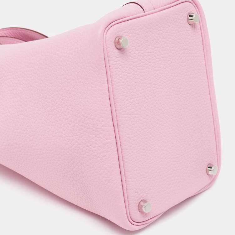 Pre Owned Hermes Mauve Sylvestre Taurillon Clemence Leather Picotin Lock 18 Bag