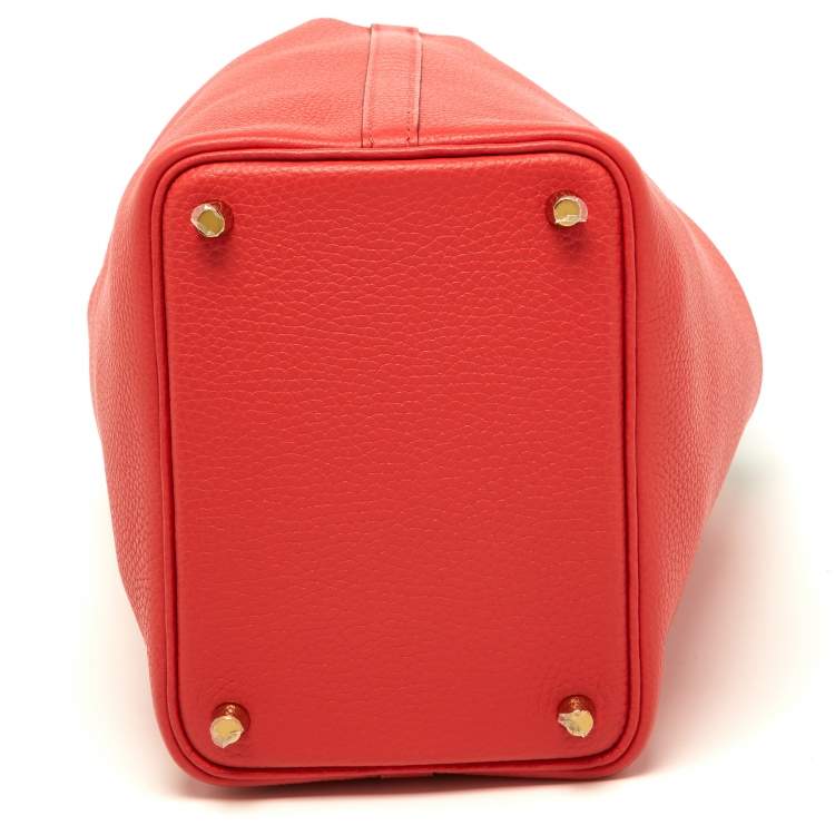 Pre Owned Hermès Rose Jaipur Taurillon Clemence Leather Picotin Lock 18 Bag