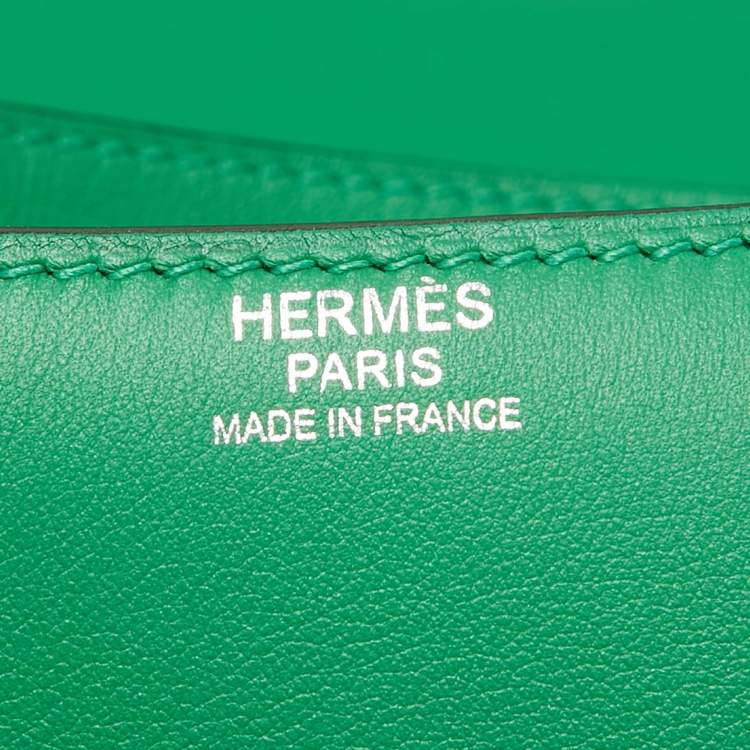 Pre Owned Hermès Bamboo Swift Leather Palladium Finished Constance 24 Bag