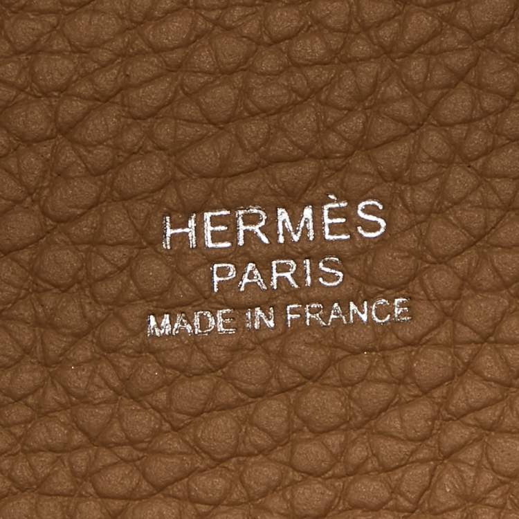 Pre Owned Hermes Biscuit Taurillon Clemence Leather Picotin Lock 18 Bag