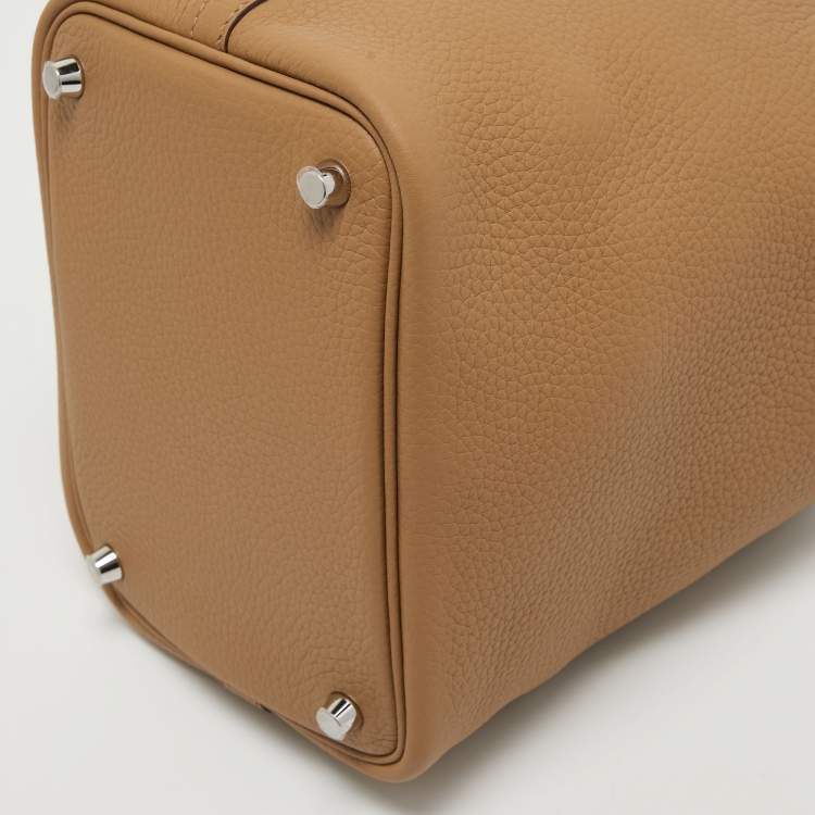 Pre Owned Hermes Biscuit Taurillon Clemence Leather Picotin Lock 18 Bag