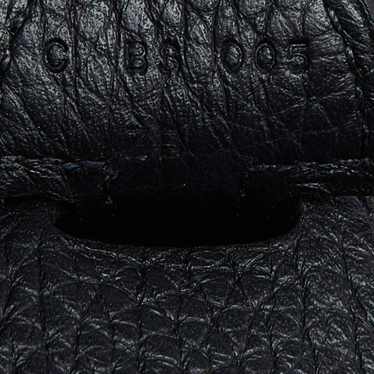 Pre Owned Hermes Black Clemence Leather Evelyne III PM Bag