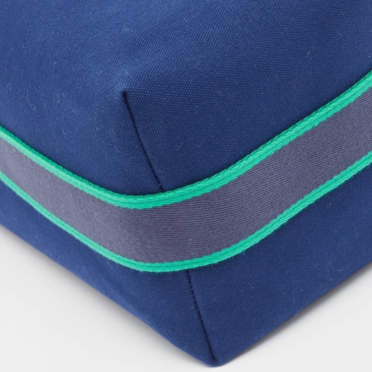 مملوكة مسبقًا Hermès Marine Canvas Large Bride-A-Brac Case