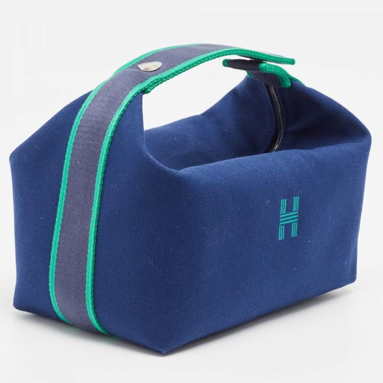 مملوكة مسبقًا Hermès Marine Canvas Large Bride-A-Brac Case
