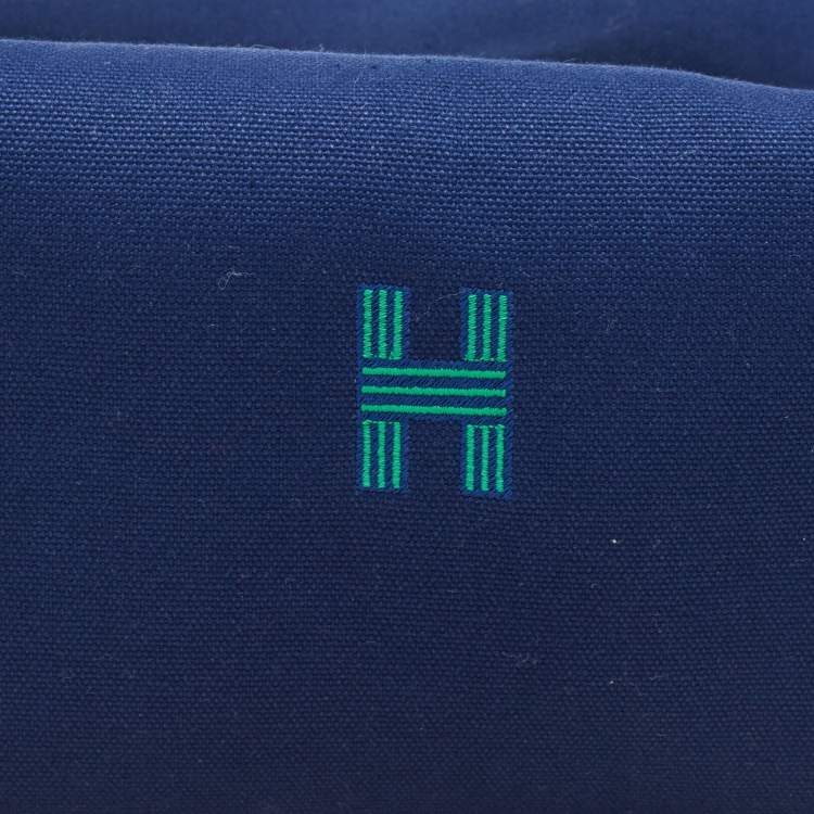 مملوكة مسبقًا Hermès Marine Canvas Large Bride-A-Brac Case