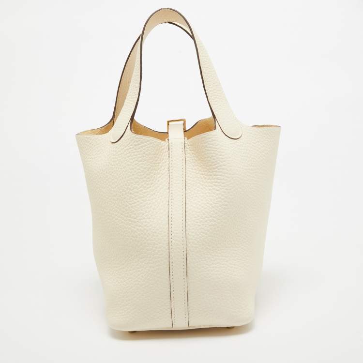 Pre Owned Hermès Nata Taurillon Clemence Leather Picotin Lock 18 Bag