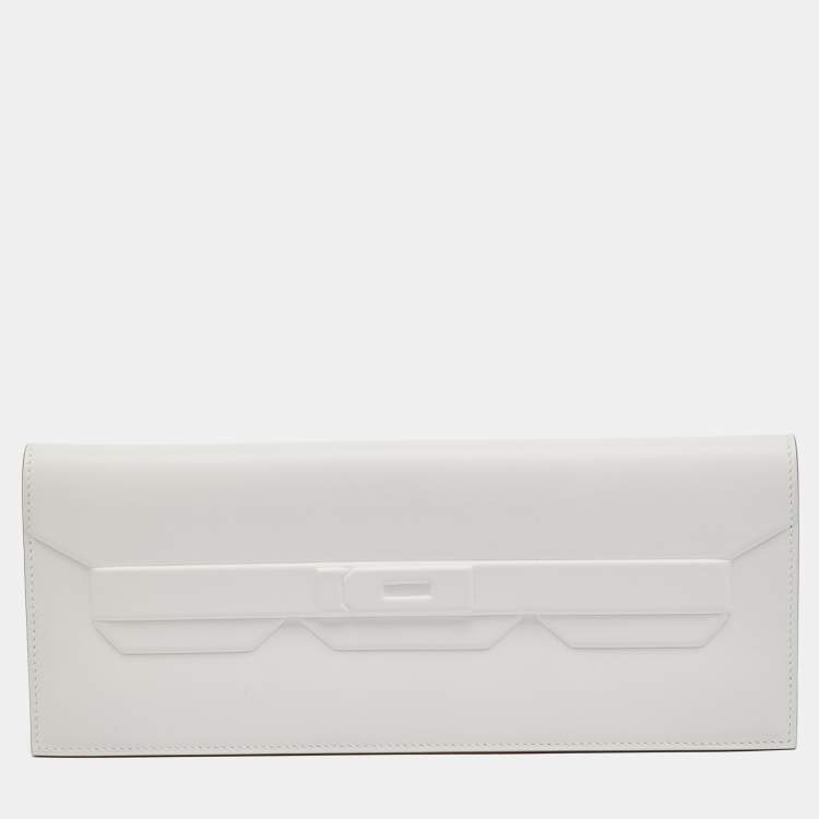 Pre Owned Hermès Gris Pale Swift Leather Birkin Shadow Clutch