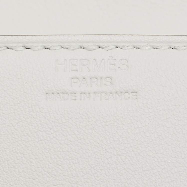 Pre Owned Hermès Gris Pale Swift Leather Birkin Shadow Clutch