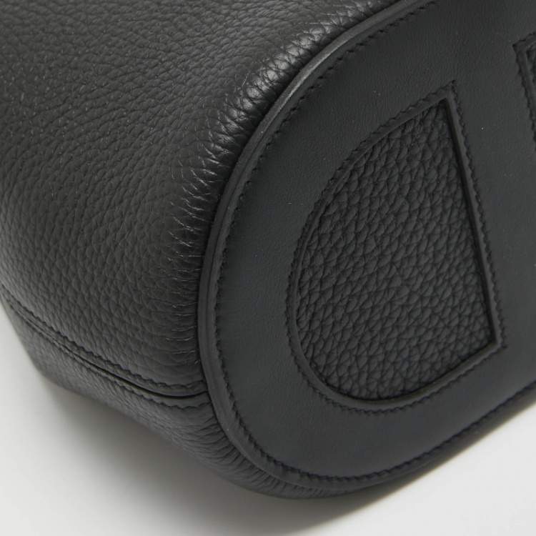 Pre Owned Hermes Noir Taurillon Clemence and Swift Leather In The Loop 18 Bag